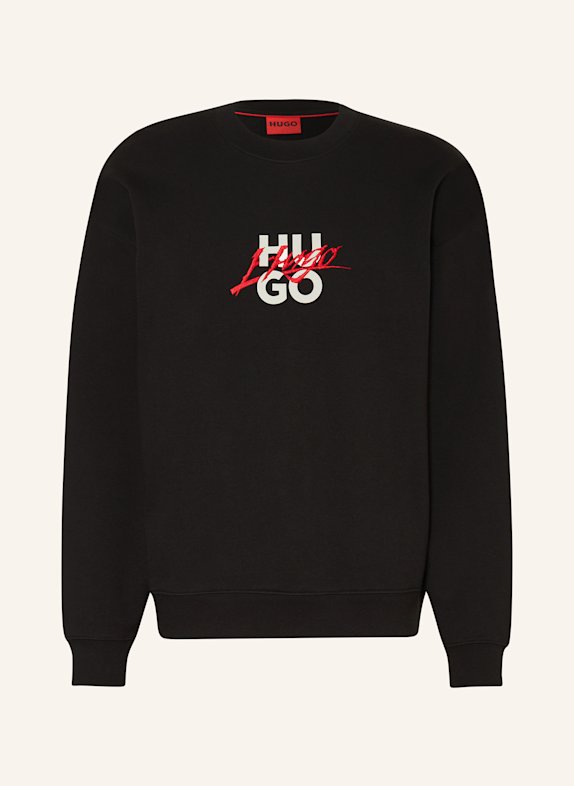 HUGO Sweatshirt DLOGONTY BLACK/ WHITE/ RED