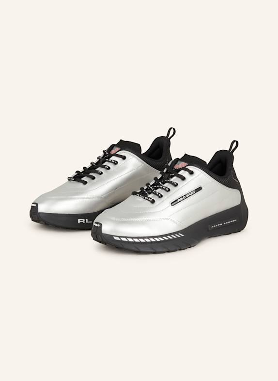 POLO SPORT Sneakersy STŘÍBRNÁ/ ČERNÁ