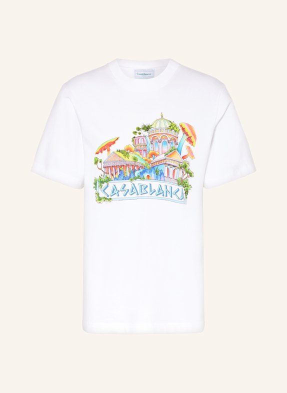 Casablanca T-shirt BIAŁY/ TURKUSOWY/ ZIELONY