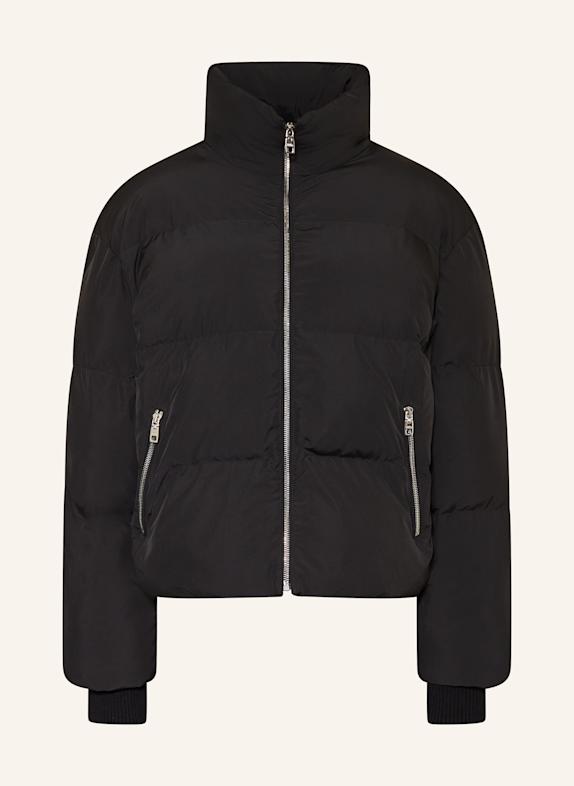 DOLCE & GABBANA Cropped quilted jacket BLACK