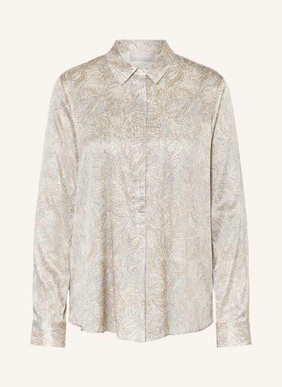 HEMISPHERE Shirt blouse in silk BEIGE/ GRAY