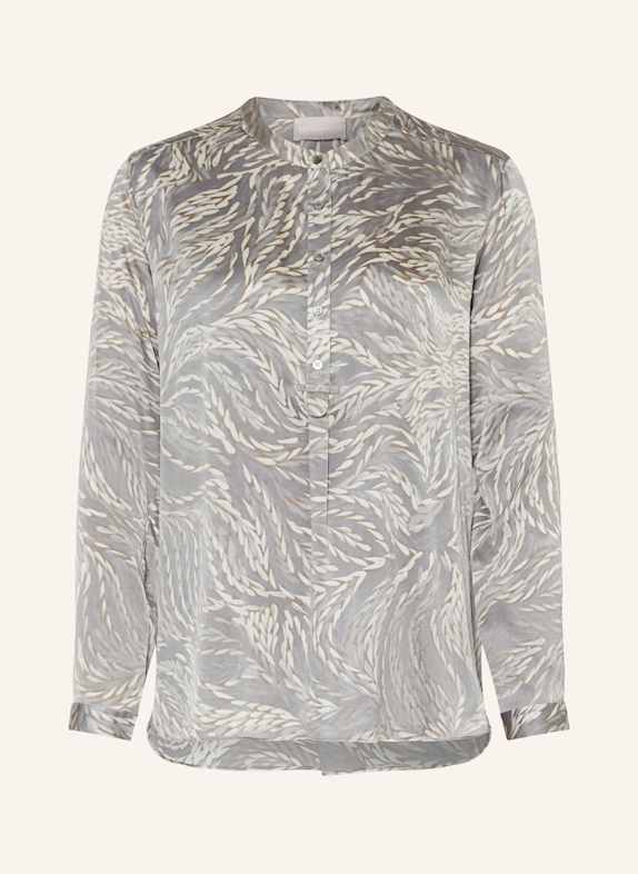HEMISPHERE Blusenshirt FERITA aus Seide BLAUGRAU/ TAUPE/ ECRU
