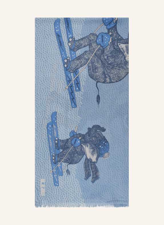 HEMISPHERE Cashmere scarf BLUE