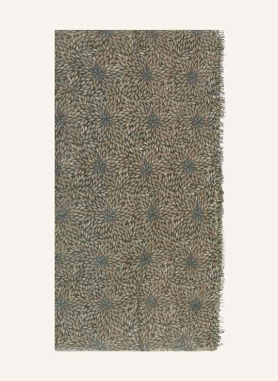 HEMISPHERE Cashmere scarf GREEN/ BEIGE