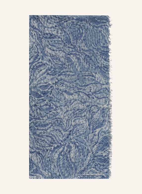 HEMISPHERE Cashmere scarf BLUE/ LIGHT BLUE
