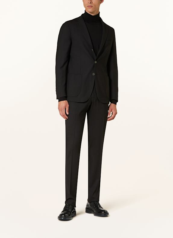 SANTANIELLO Anzug Extra Slim Fit SCHWARZ