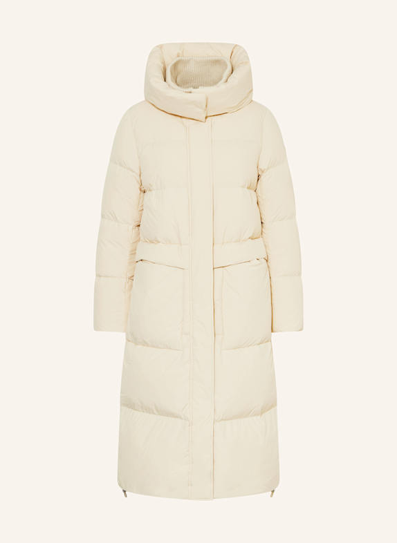 DUNO Daunenmantel FULLY mit abnehmbarer Kapuze CREME