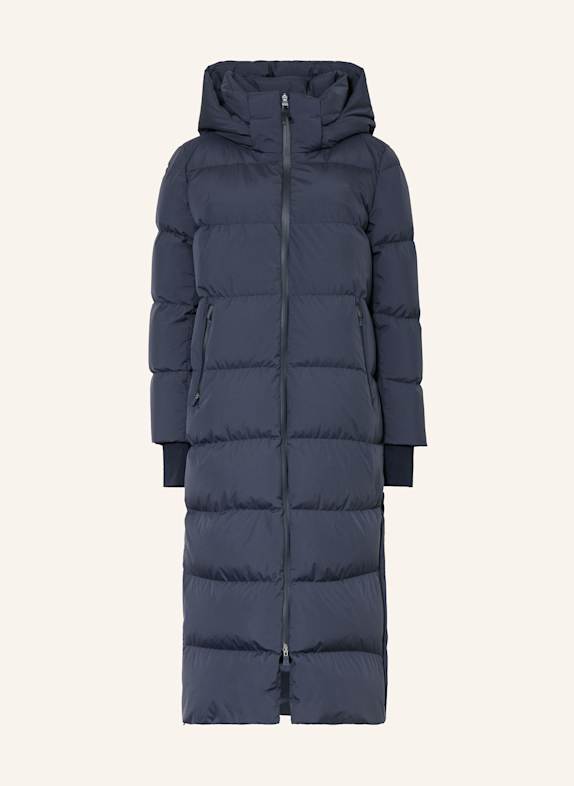 HERNO LAMINAR Down jacket with removable hood DARK BLUE