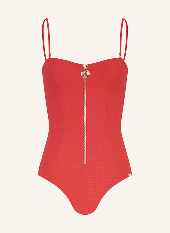 MARYAN MEHLHORN Strój kąpielowy bandeau THE BLOOM CZERWONY