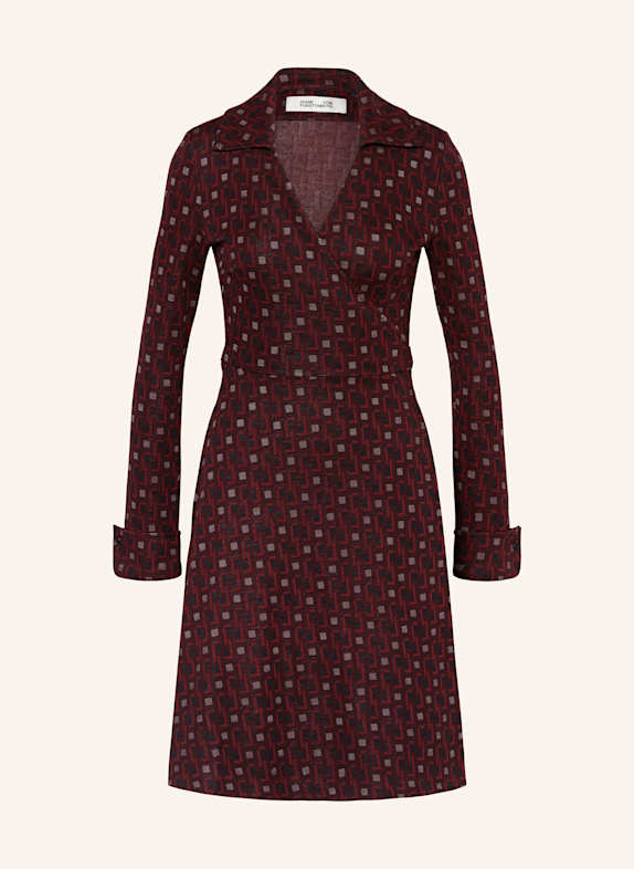 DIANE VON FURSTENBERG Wickelkleid SOFIA aus Jersey DUNKELROT/ SCHWARZ