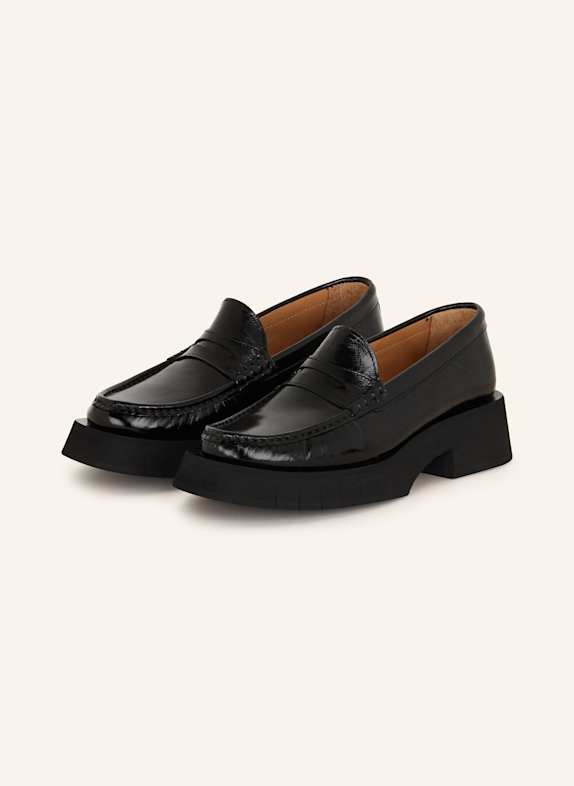 PALOMA BARCELÓ Loafer FEATHER BLACK