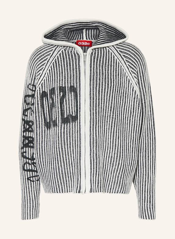 032c Strickjacke CRUSADER SCHWARZ/ WEISS