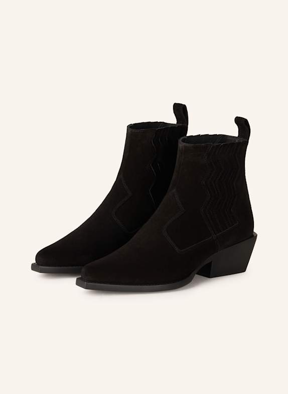 FREE LANCE Cowboy Boots CALAMITY ZIGZAG 4 SCHWARZ