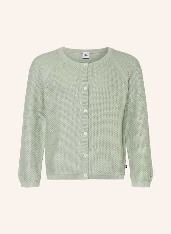 PETIT BATEAU Strickjacke HELLGRÜN