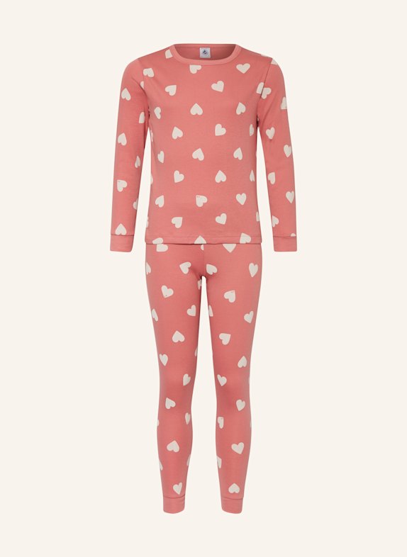 PETIT BATEAU Schlafanzug ALTROSA/ ECRU