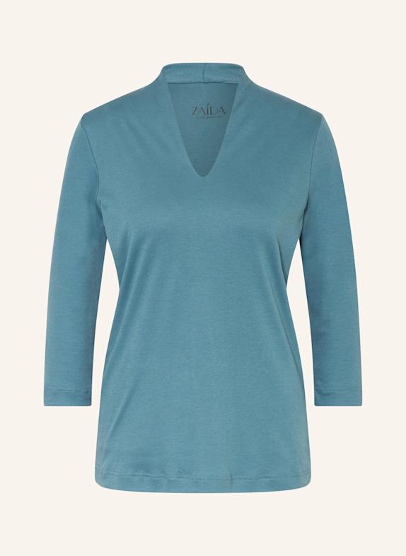 ZAÍDA Shirt with 3/4 sleeves BLUE GRAY