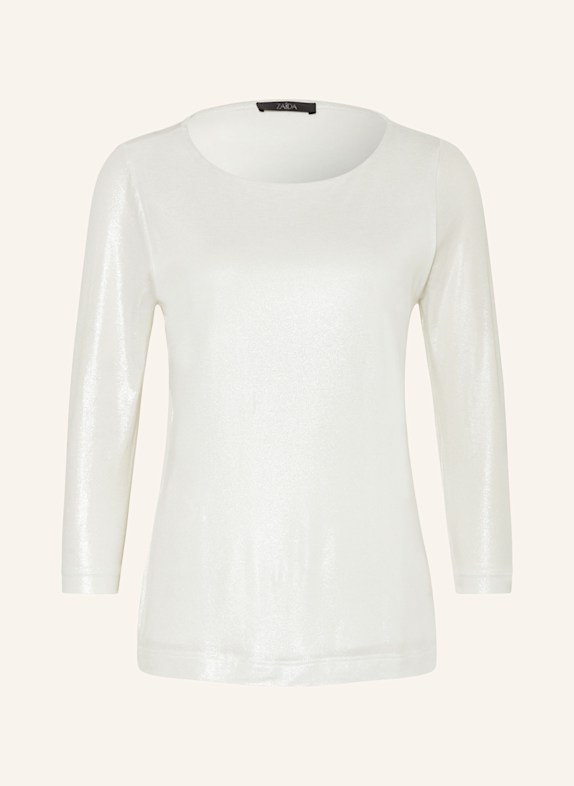 ZAÍDA Shirt mit 3/4-Arm CREME/ SILBER