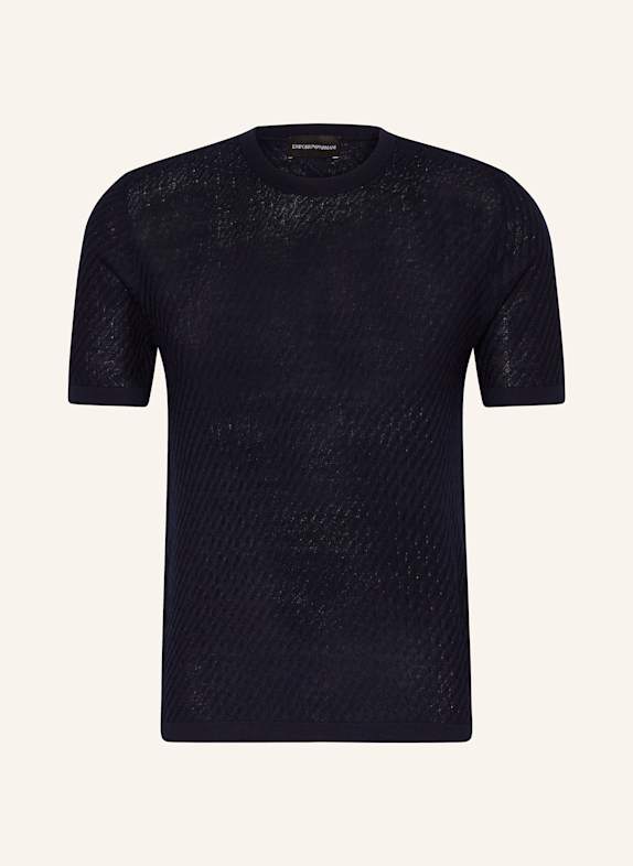 EMPORIO ARMANI Strickshirt DUNKELBLAU