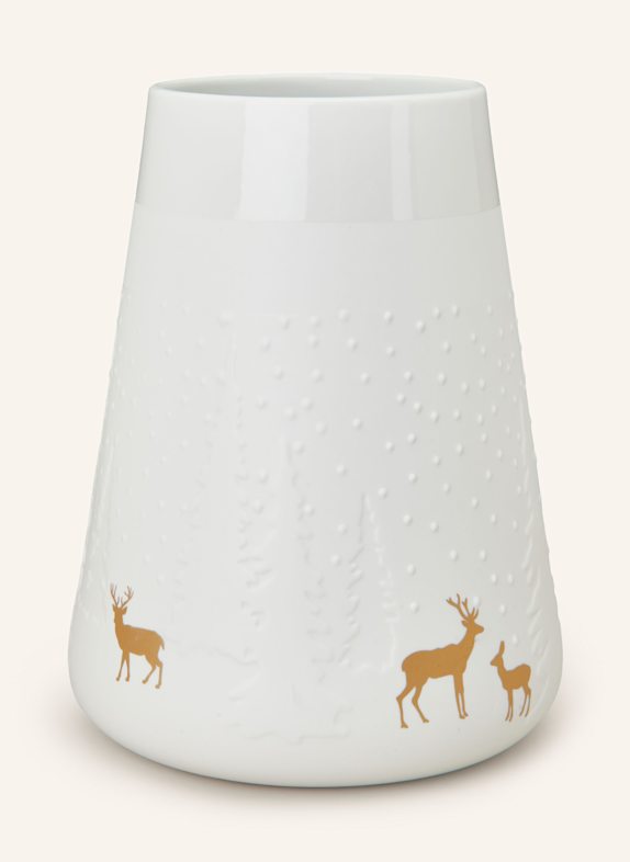 R&Auml;DER Vase WINTERLANDSCHAFT WEISS/ GOLD