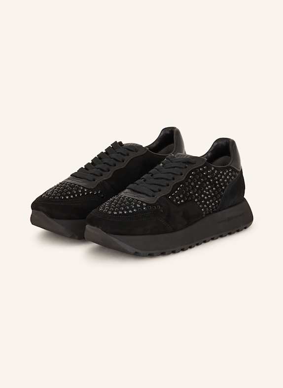 KENNEL & SCHMENGER Sneakersy TONIC z ozdobnymi kamykami CZARNY