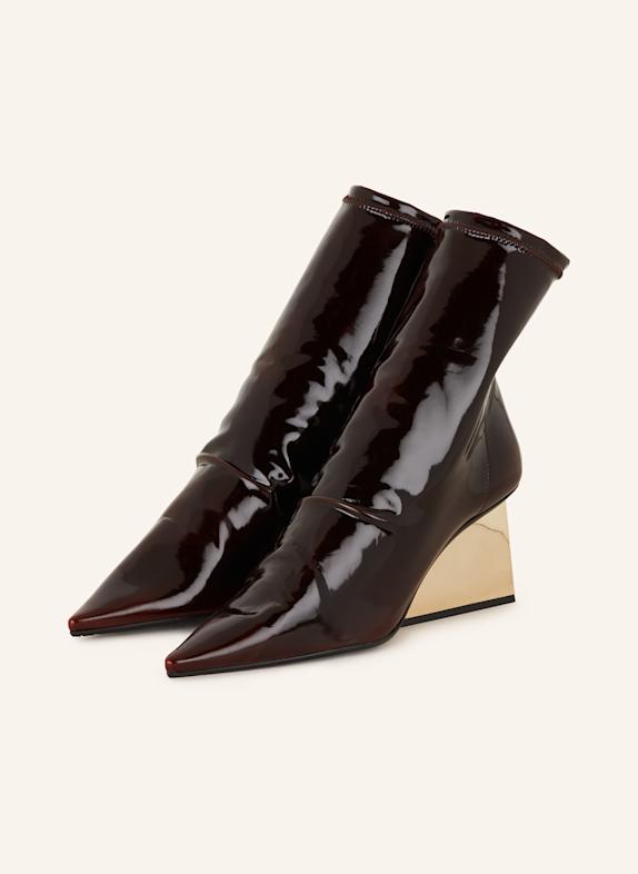 ras Stiefeletten DUNKELROT