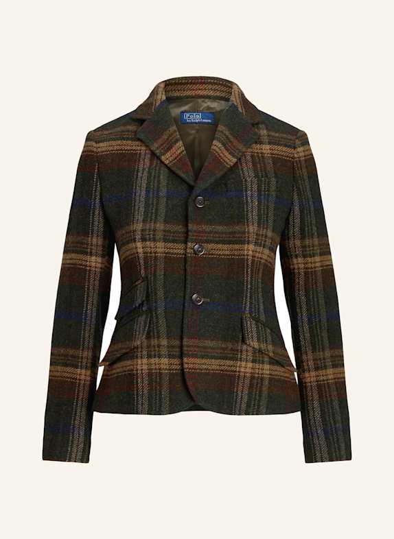 POLO RALPH LAUREN Blazer DARK GREEN/ DARK BROWN/ DARK RED