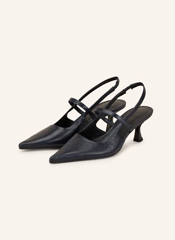 ZINDA Sling pumps MADRAS DARK BLUE