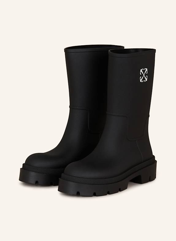 Off-White Rain Boots REBOOT ARROW BLACK