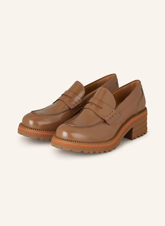 Pertini Plateau-Loafer BRAUN