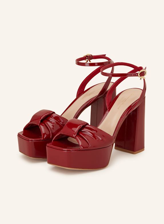 Gianvito Rossi Plateau-Sandaletten NUIT DUNKELROT