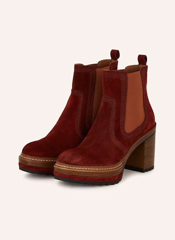 PONS QUINTANA Ankle boots OLIVIA DARK RED
