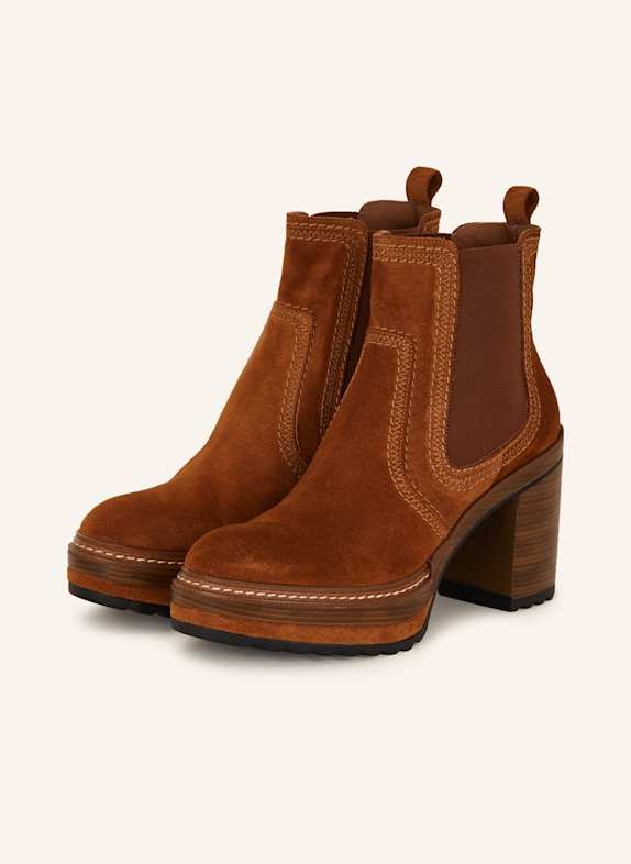PONS QUINTANA Ankle boots OLIVIA COGNAC