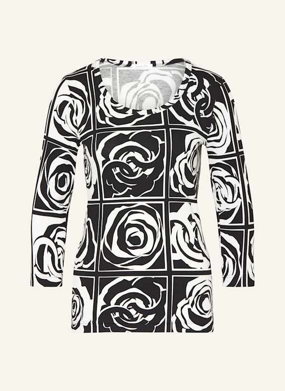efixelle Shirt with 3/4 sleeves BLACK/ WHITE