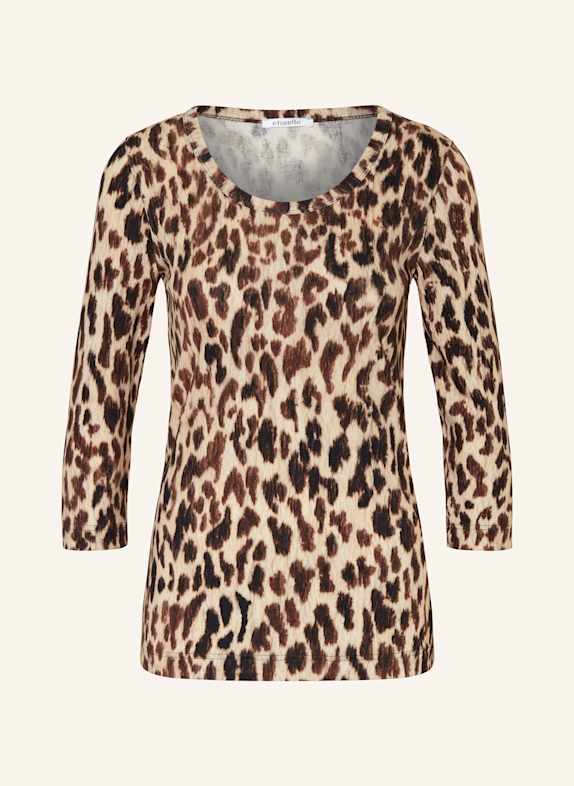 efixelle Shirt with 3/4 sleeves BROWN/ DARK BROWN/ LIGHT BROWN