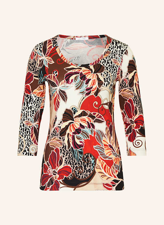 efixelle Shirt with 3/4 sleeves RED/ BROWN/ PURPLE