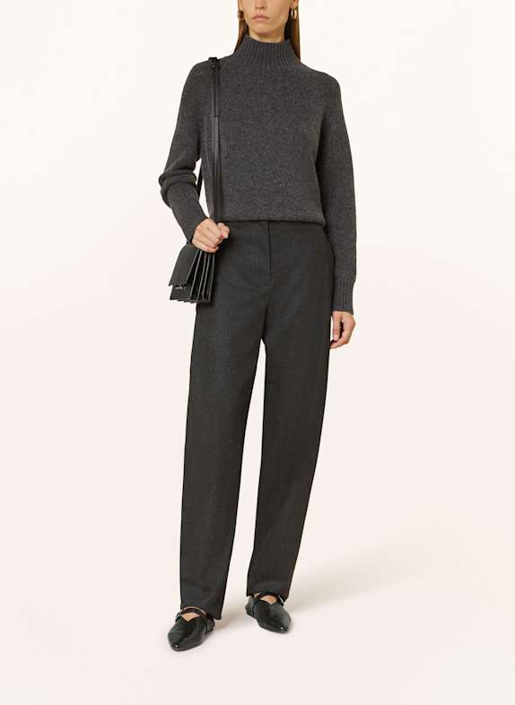 EMPORIO ARMANI Marlene-bukser i flannel MØRKEGRÅ