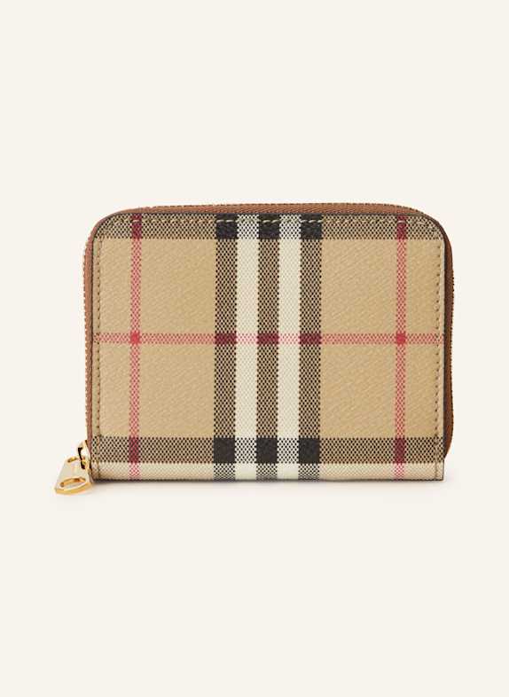 BURBERRY Geldbörse BEIGE/ SCHWARZ/ WEISS
