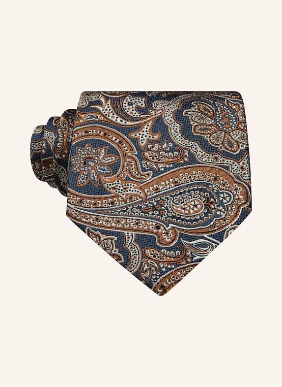 windsor. Krawatte BLAU/ BRAUN/ SILBER