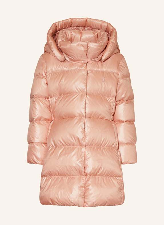 POLO RALPH LAUREN Płaszcz puchowy JASNOPOMARAŃCZOWY