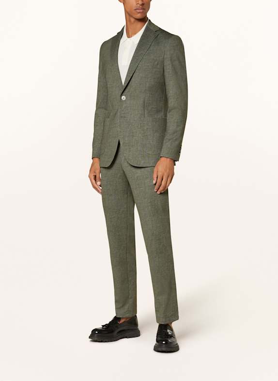 PAUL Spodnie garniturowe extra slim fit 750 Olive
