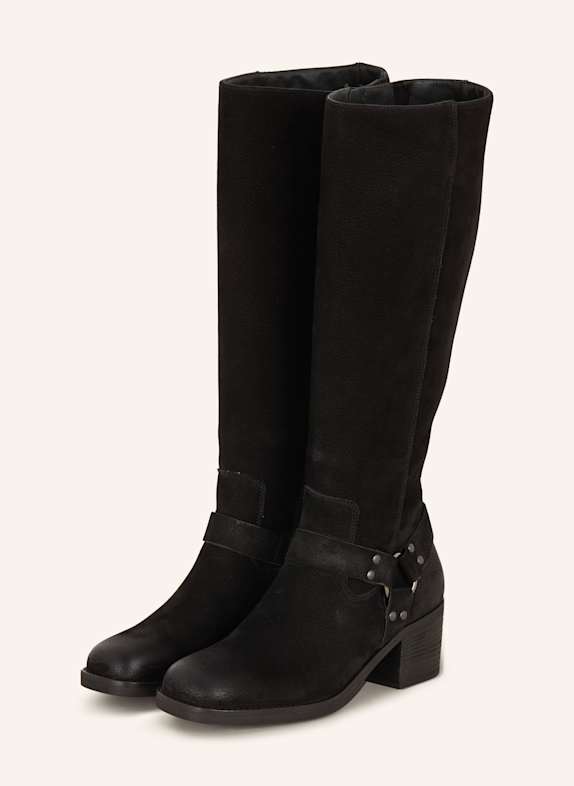 paul green Stiefel mit Nieten SCHWARZ