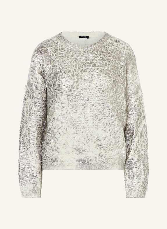 AVANT TOI Cashmere sweater SILVER/ LIGHT GRAY/ ECRU