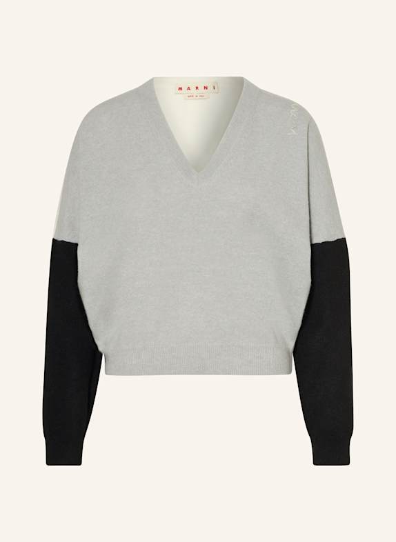 MARNI Pullover GRAU/ SCHWARZ/ WEISS