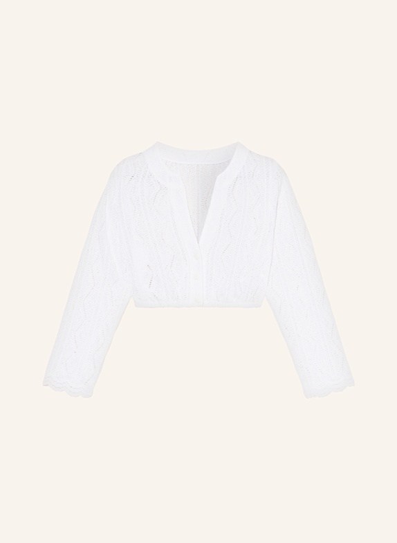 WALDORFF Pullover für Herren mit 3/4-Arm WEISS