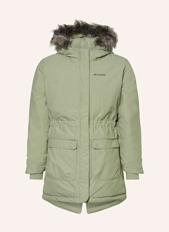 Columbia Parka NORDIC STRIDER™ II s odnímatelnou umělou kožešinou SVĚTLE ZELENÁ