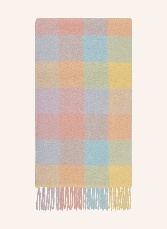 darling harbour Alpaca scarf LIGHT ORANGE/ YELLOW/ LIGHT BLUE