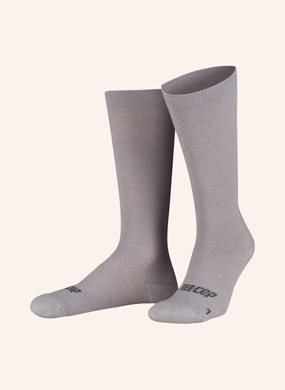 cep Skarpety FLIGHT COMPRESSION z wełną merino 180 LIGHT GREY
