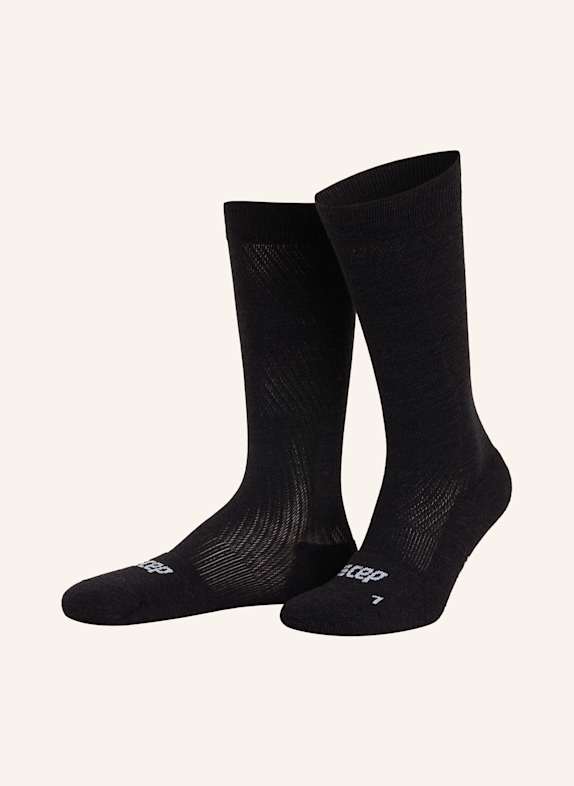 cep Skarpety FLIGHT COMPRESSION – TALL z wełną merino 301 Black