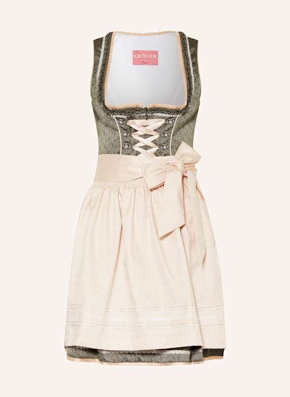 KRÜGER Dirndl ELOWEN OLIV/ HELLORANGE