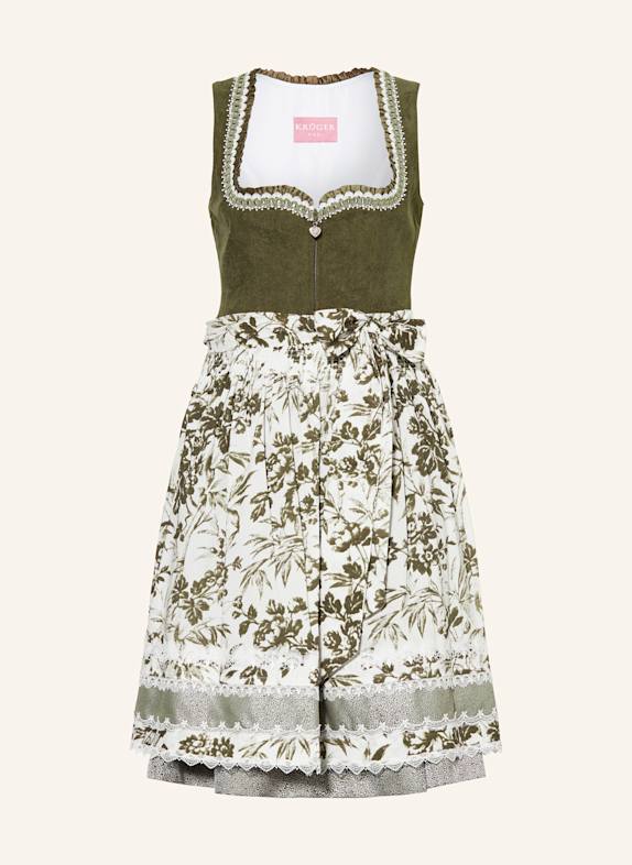 KRÜGER Dirndl OLIV/ ECRU